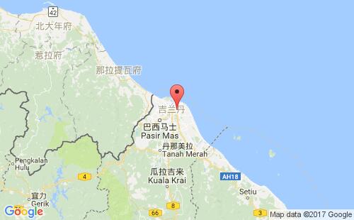 马来西亚港口哥打巴鲁kota bharu港口地图
