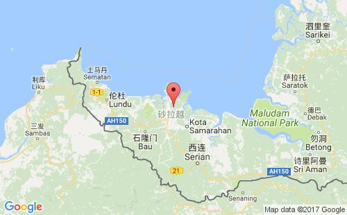 马来西亚港口古晋kuching港口地图