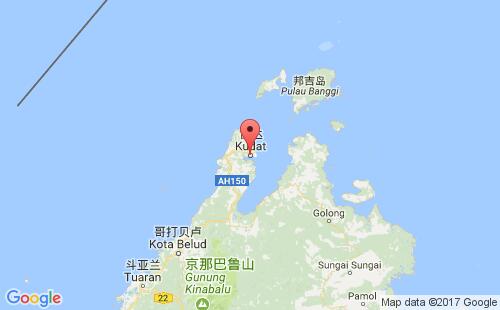 马来西亚港口古达kudat港口地图