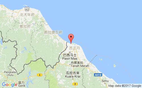 马来西亚港口通北tumpat港口地图