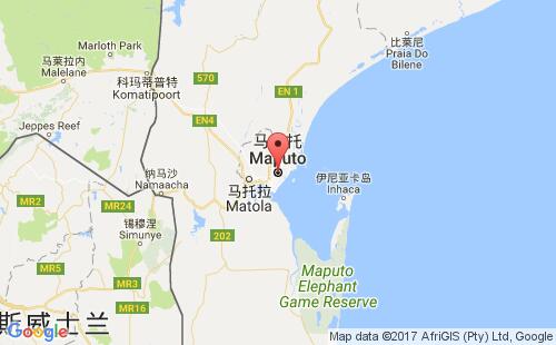 莫桑比克港口马普托maputo港口地图