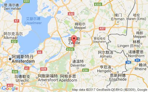 荷兰港口兹沃勒zwolle港口地图