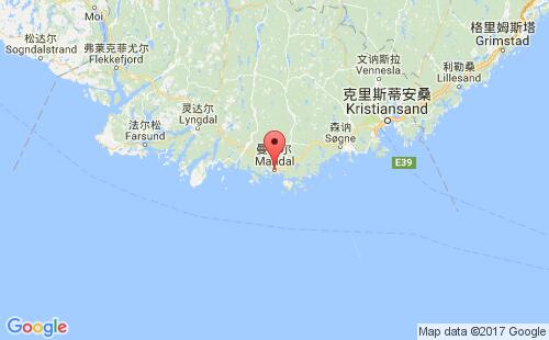 曼达尔港口地图