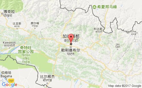 加德满都港口地图