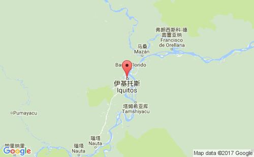 秘鲁港口伊基托斯iquitos港口地图