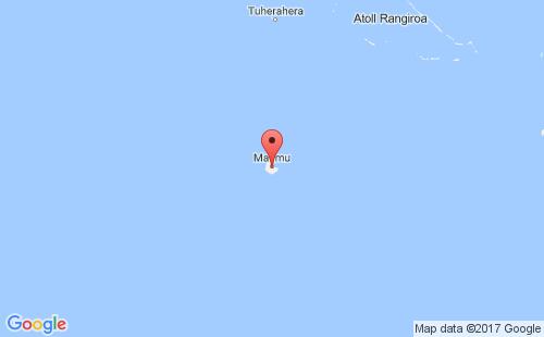 法属玻里尼西亚港口麦卡梯makatea港口地图