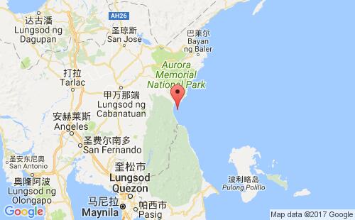 菲律宾港口丁阿兰湾dingalan bay港口地图
