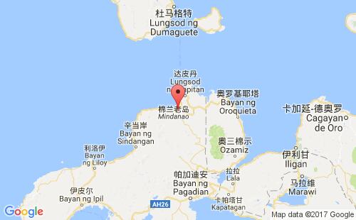 菲律宾港口第波罗dipolog港口地图