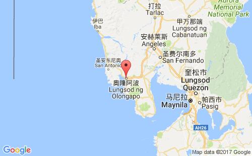 菲律宾港口奥隆阿坡olongapo港口地图