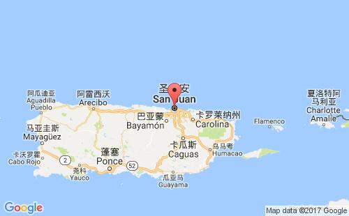 波多黎各港口圣胡安san juan港口地图