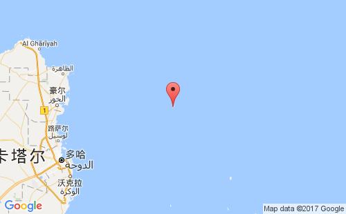 卡塔尔港口哈卢勒岛halul island港口地图