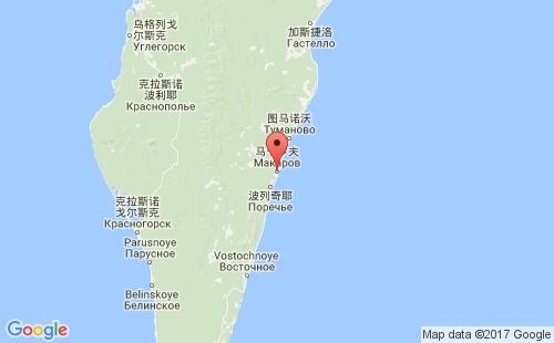 俄罗斯港口马卡洛夫makarov港口地图