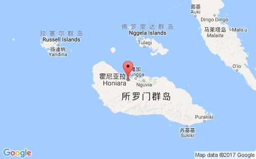 所罗门群岛港口霍尼亚拉honiara港口地图