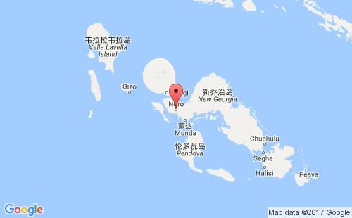 所罗门群岛港口诺鲁noro港口地图