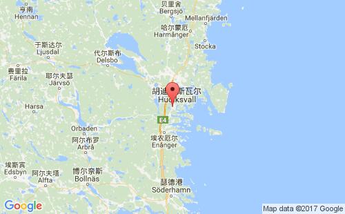 瑞典港口伊格松德iggesund港口地图