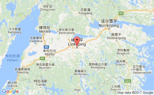 瑞典港口林雪平linkoping港口地图