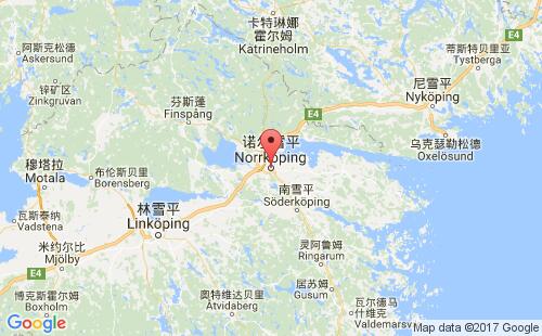 瑞典港口诺克平norkoeping港口地图