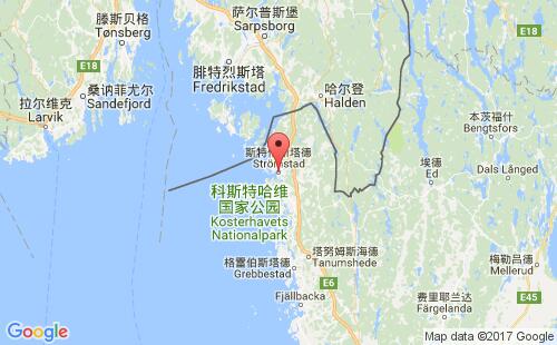 斯特伦斯塔德港口地图