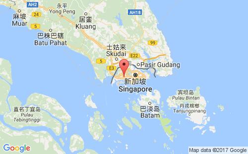 新加坡港口裕廊jurong港口地图