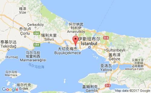 土耳其港口阿牟西拉avcilar港口地图