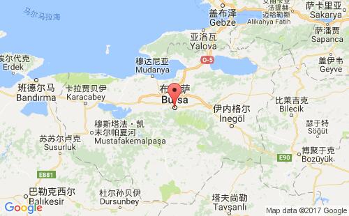 土耳其港口布尔萨bursa港口地图