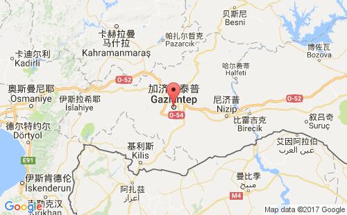 加济安泰普港口地图