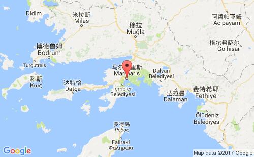 马尔马里斯港口地图