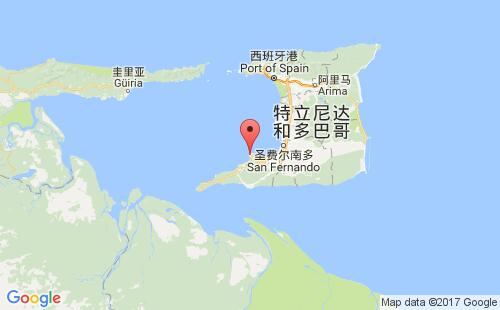特立尼达和多巴哥港口布赖顿brighton,tt港口地图