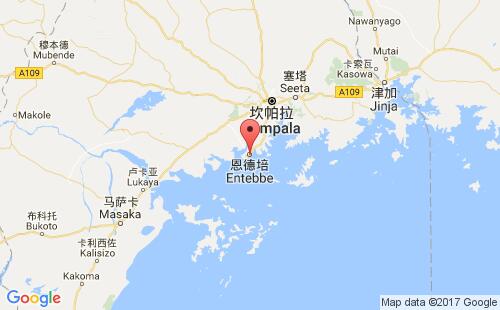 乌干达港口恩德培entebbe港口地图