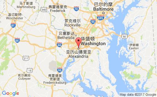 美国港口亚历山大alexandria,va港口地图
