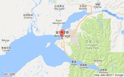 美国港口安科雷奇anchorage港口地图