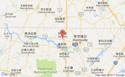 阿森斯港口地图