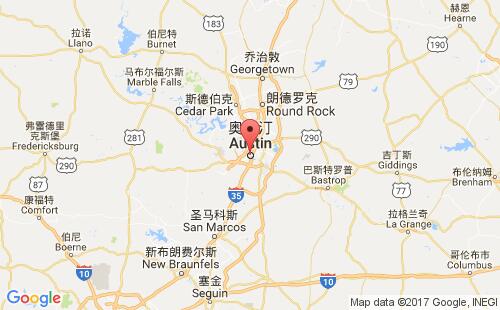 美国港口奥斯汀austin,tx港口地图
