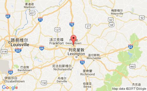 美国港口乔治敦georgetown,ky港口地图