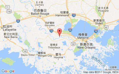 美国港口格拉梅西gramercy港口地图