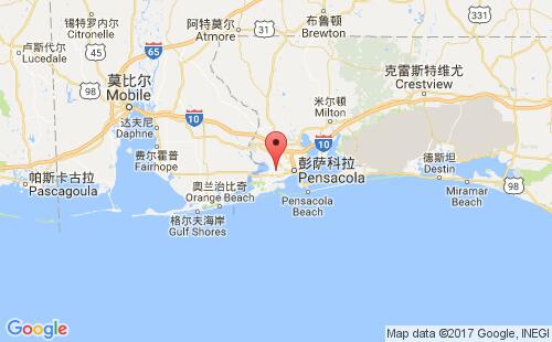 美国港口默特尔克里克myrtle grove港口地图
