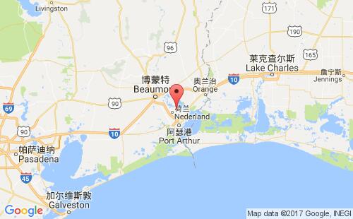 美国港口内奇斯港port neches港口地图