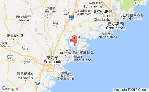 美国港口罗亚尔港port royal,us港口地图