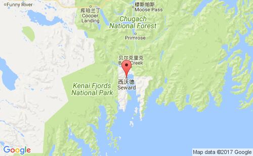 美国港口苏厄德seward港口地图