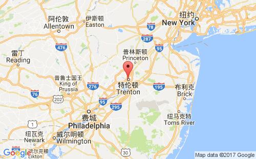 美国港口特伦顿trenton港口地图