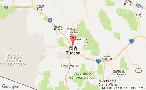美国港口塔尔萨tucson,az港口地图