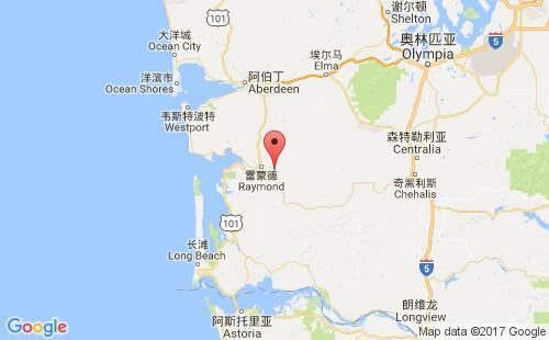 美国港口威拉帕willapa港口地图