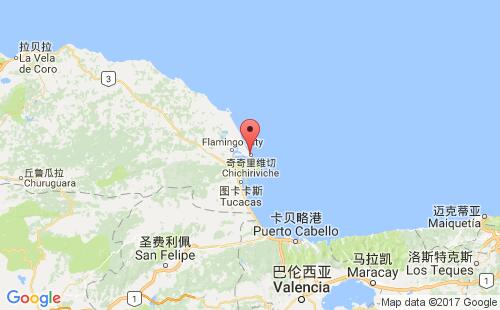 委内瑞拉港口奇奇里维切chichirivichi港口地图
