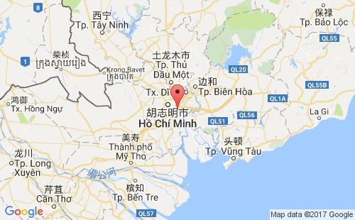 越南港口边宜港ben nghe港口地图