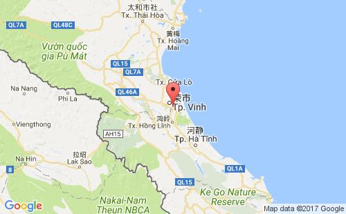越南港口边水ben thui港口地图