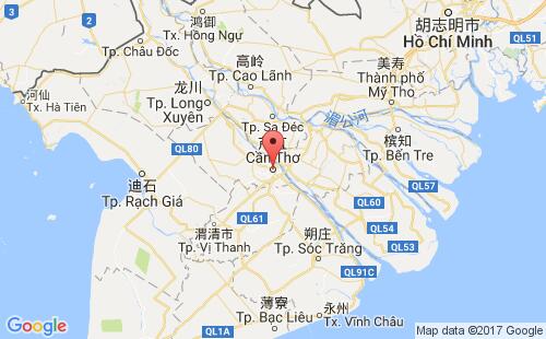 越南港口芹苴can tho港口地图