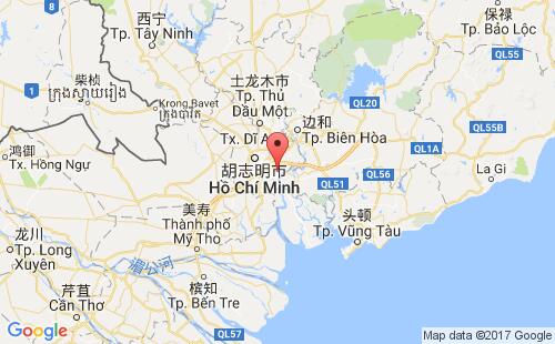 胡志明新港港口地图
