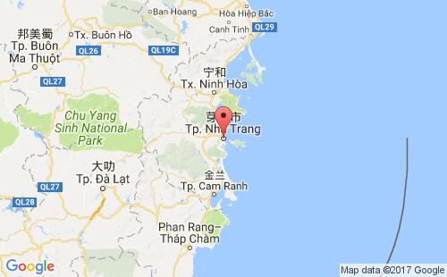 越南港口芽庄nha trang港口地图